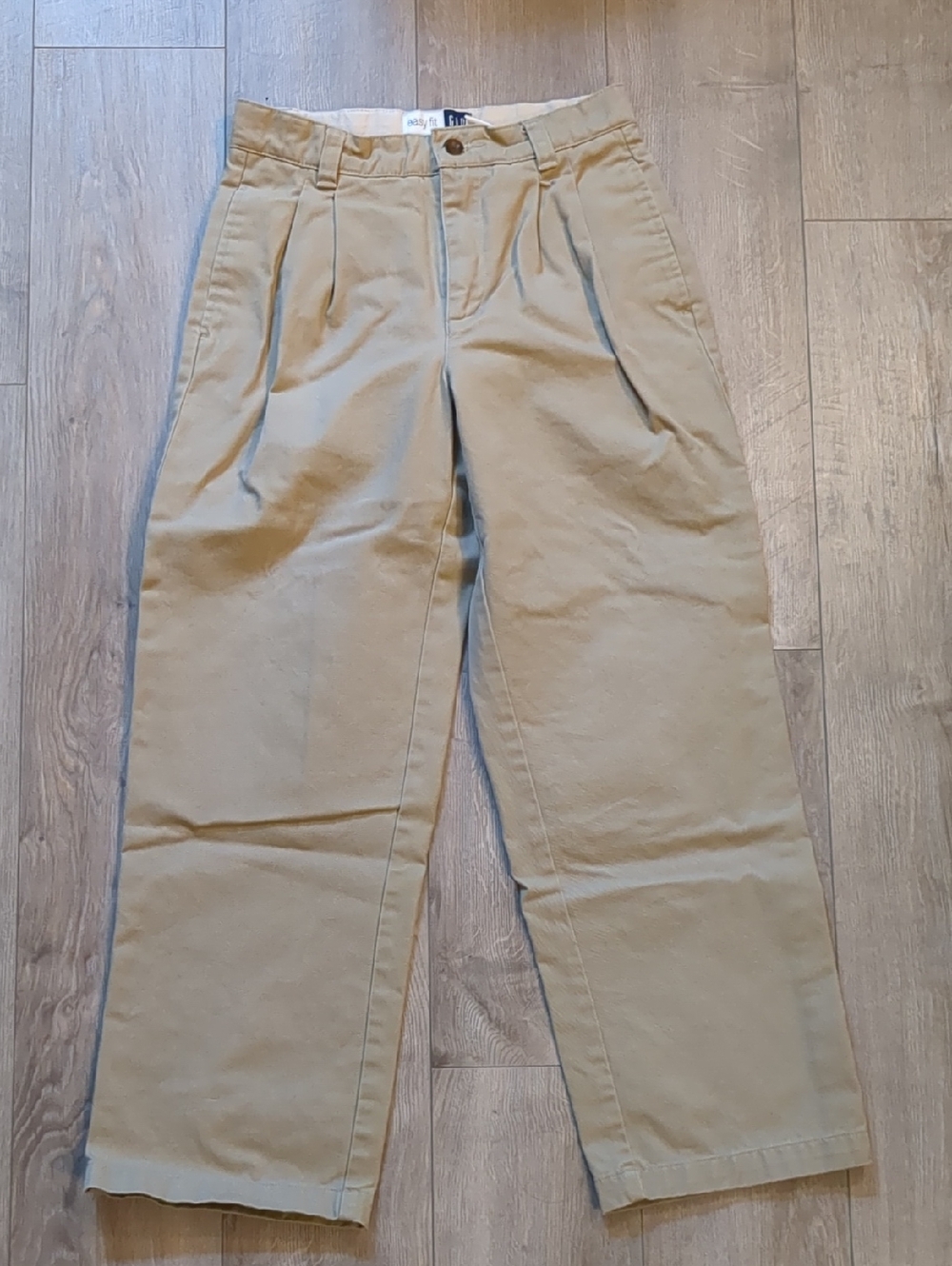 BOYS GAP KHAKI PLEATED CHINOS (LIGHT KHAKI) SIZE 12